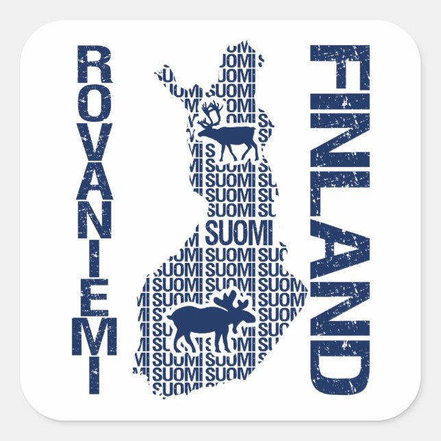 FINLAND MAP stickers - Rovaniemi (Front)