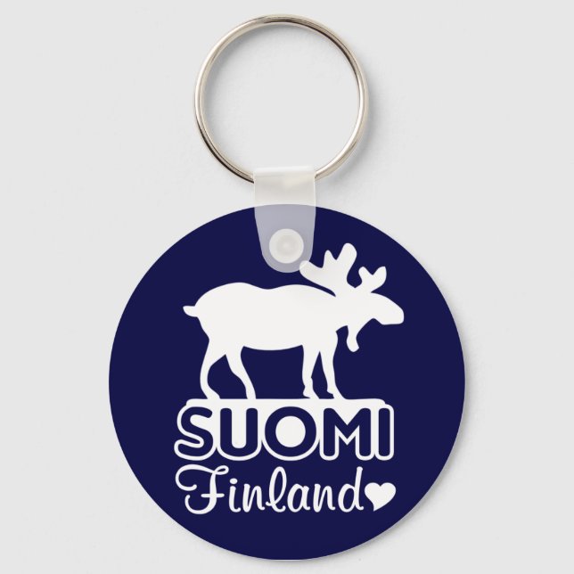 Finland Moose keychain (Front)
