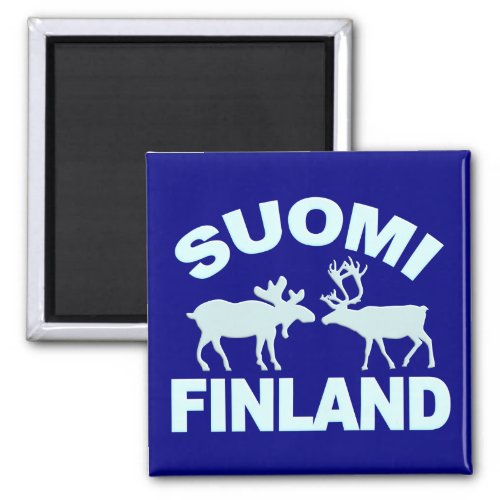 Finland Moose  Reindeer magnet