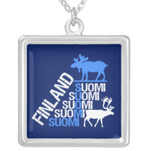 Finland Moose & Reindeer necklace