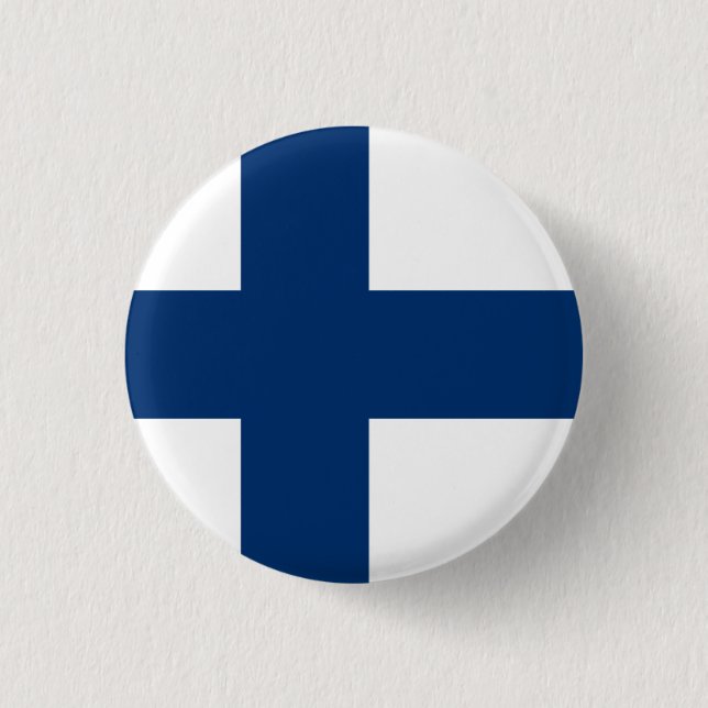 Finland National Flag Button (Front)