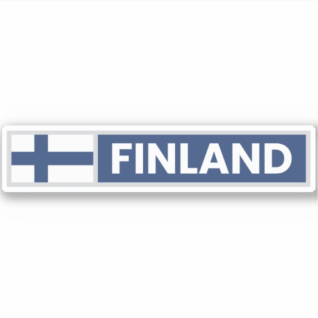 Finland National Flag Sticker (Front)