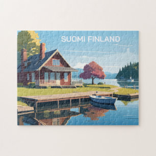 Finland Nature Illustration Jigsaw Puzzle