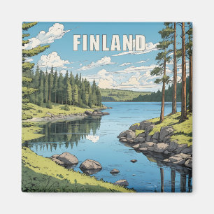 Finland Nature Illustration Magnet