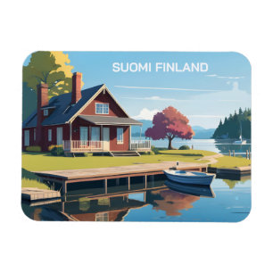 Finland Nature Illustration Magnet