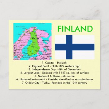Finland Postcard by archemedes at Zazzle