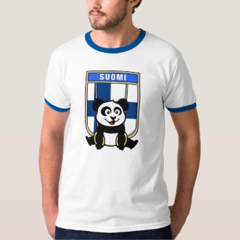 Finland Rings Panda T-shirt by cuteunion at Zazzle