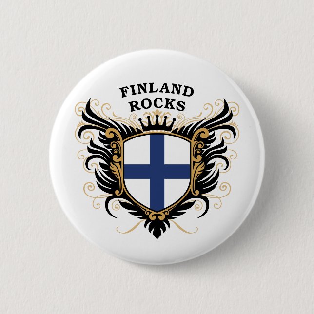 Finland Rocks Button (Front)