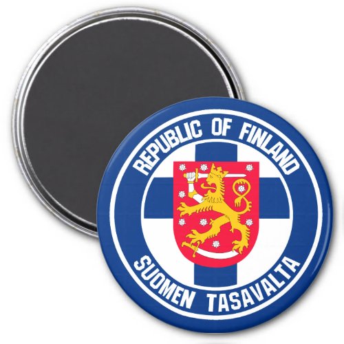 Finland Round Emblem Magnet