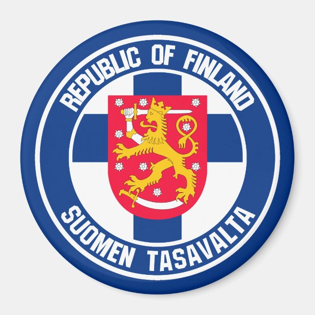 Finland Round Emblem Magnet (Front)