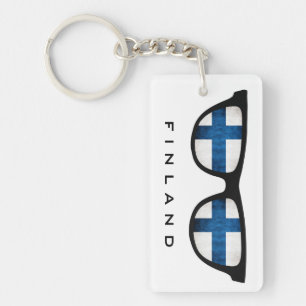 Finland Shades custom text & color key chain
