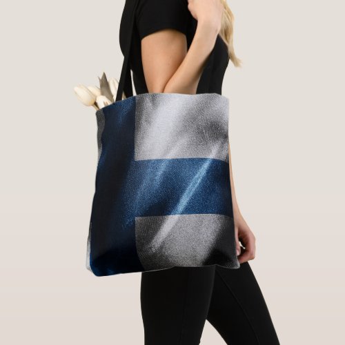 Finland silk flag tote bag