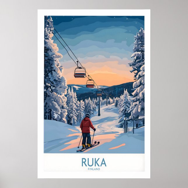 Finland Ski Resort Art 1 Poster (Front)