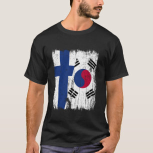 Finland South Korea Half Flag Finnish South Korean T-Shirt