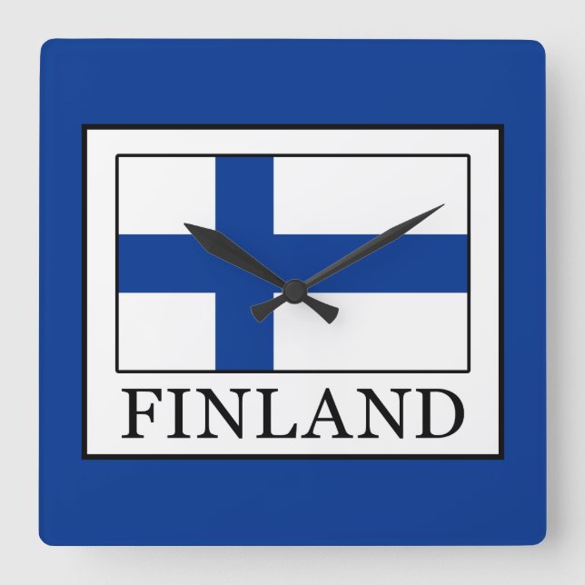 Finland Square Wall Clock (Front)