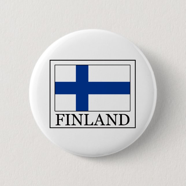 Finland sticker pinback button (Front)