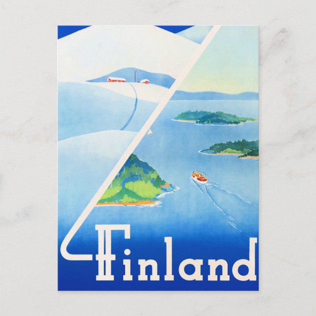 Finland, Summer and Winter, Postcard (Front)