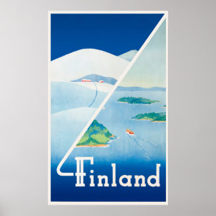 Finland: Summer & Winter Poster