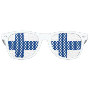 Finland Sunglasses, party shades, Finnish flag Retro Sunglasses