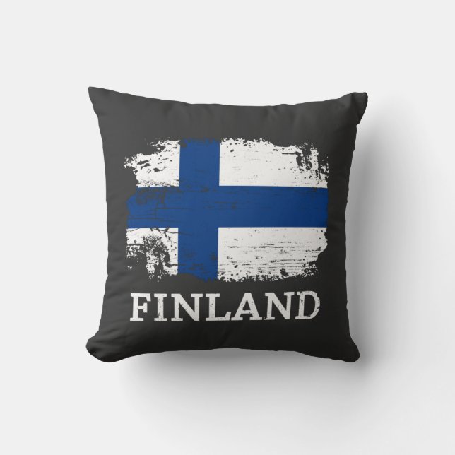 Finland Throw Pillow (Front)