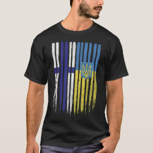 Finland Ukraine Finnish Ukrainian Flag T-Shirt