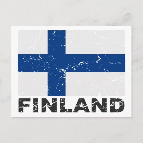 Finland Vintage Flag Postcard