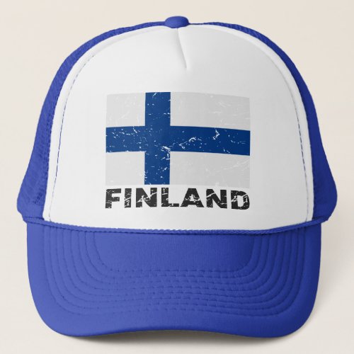 Finland Vintage Flag Trucker Hat