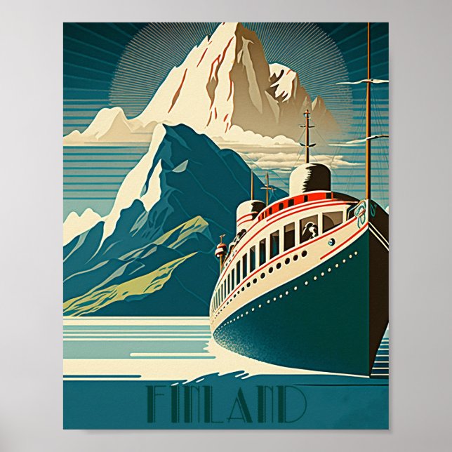 Finland Vintage Travel Art Poster (Front)