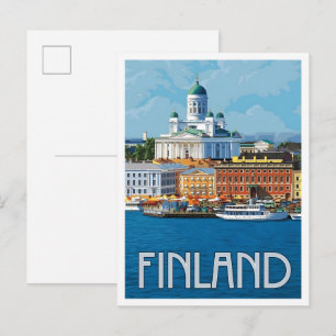 Finland Vintage Travel  Postcard
