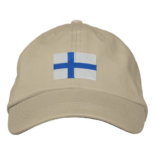 Finland world flag embroidered adjustable hat