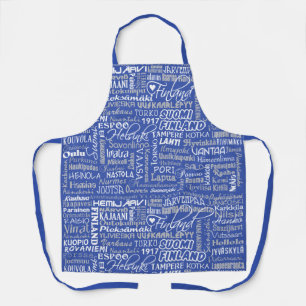 Finland's Towns custom color Apron