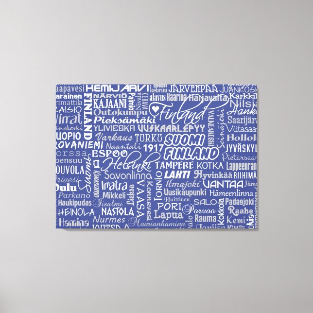 Finland's Towns custom color canvas print (Front)