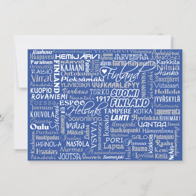Finland's Towns custom invitations (Front)