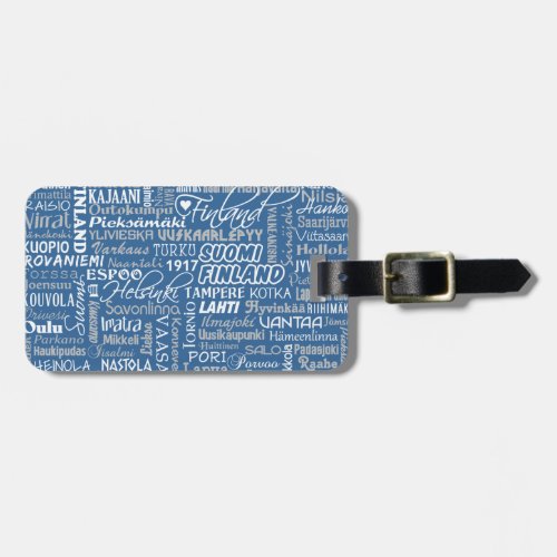 Finlands Towns custom luggage tag