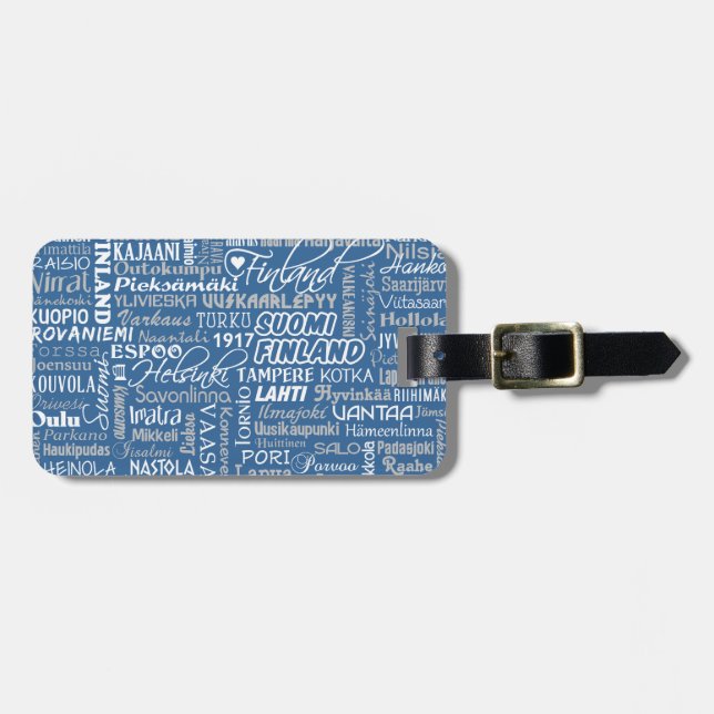Finland's Towns custom luggage tag (Front Horizontal)