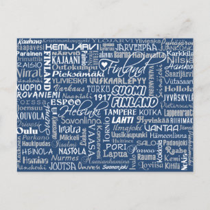 Finland's Towns custom postcard