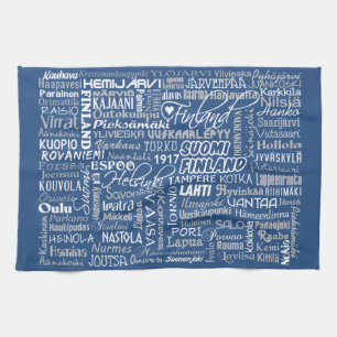 Finland's Towns kitchen towels
