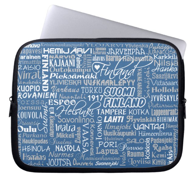 Finland's Towns laptop sleeve (Front)