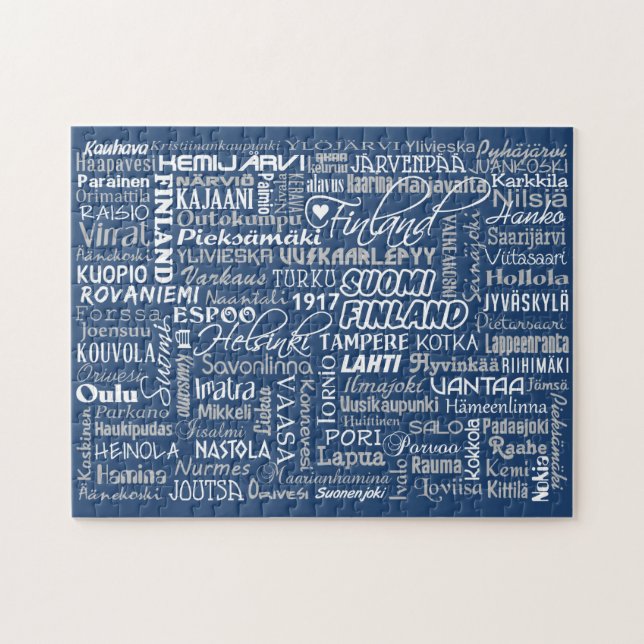 Finland's Towns puzzle (Horizontal)