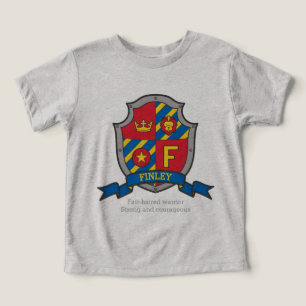 Finley boys F name & meaning boys coats of arms Toddler T-shirt