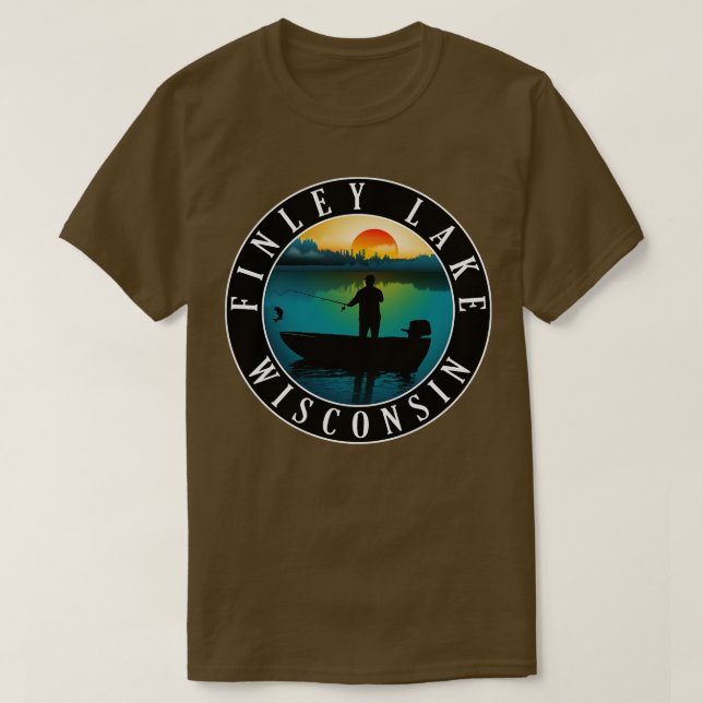 Finley Lake Wisconsin Paddleboarding 2 T-Shirt (Design Front)