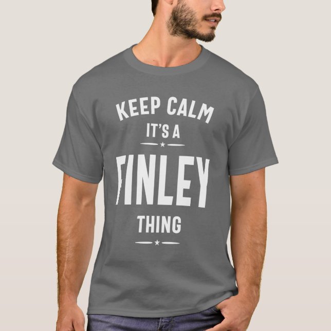 Finley Personalized Name Birthday Gift T-Shirt (Front)