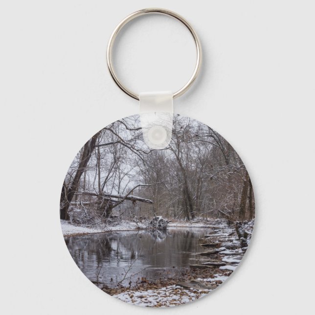Finley Winter Snow Keychain (Front)