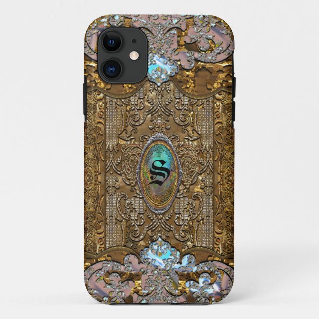 Finmoore Filly French Monogram Chic Case-Mate iPhone Case (Back)