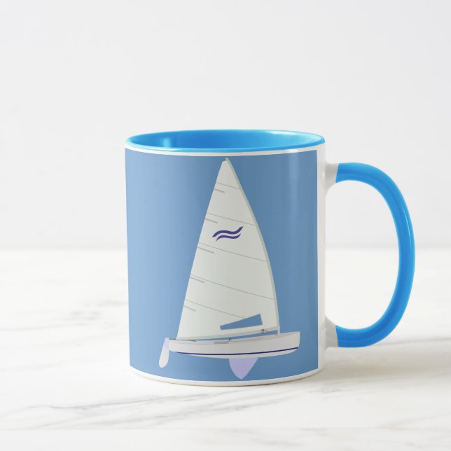 Finn Class Racing Sailboat Mug (Right)