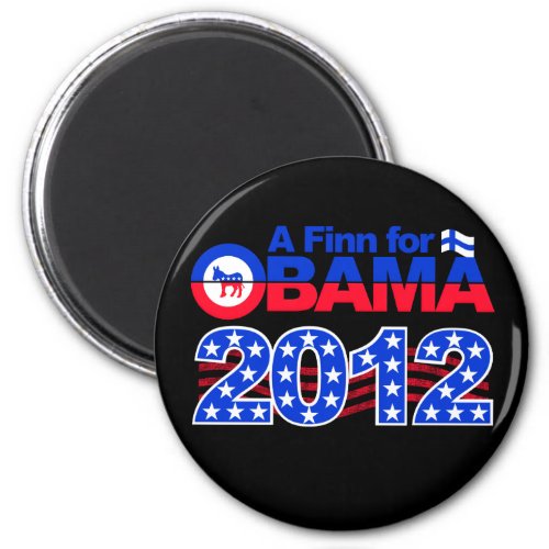 FINN FOR OBAMA 2012 magnet