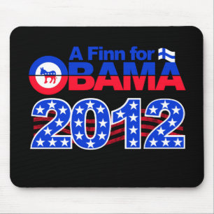 FINN FOR OBAMA 2012 mousepad