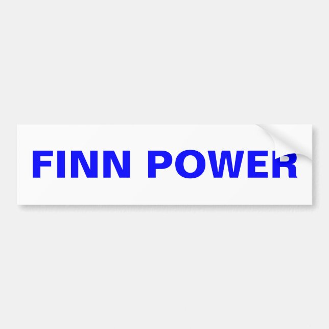 FINN POWER Bumper Sticker Upper Peninsula Finland (Front)