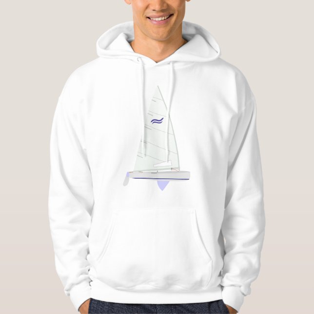 Finn  Racing Sailboat onedesign Olympic Class Hoodie (Front)