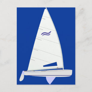 Finn Racing Sailboat onedesign Olympic Class Postcard